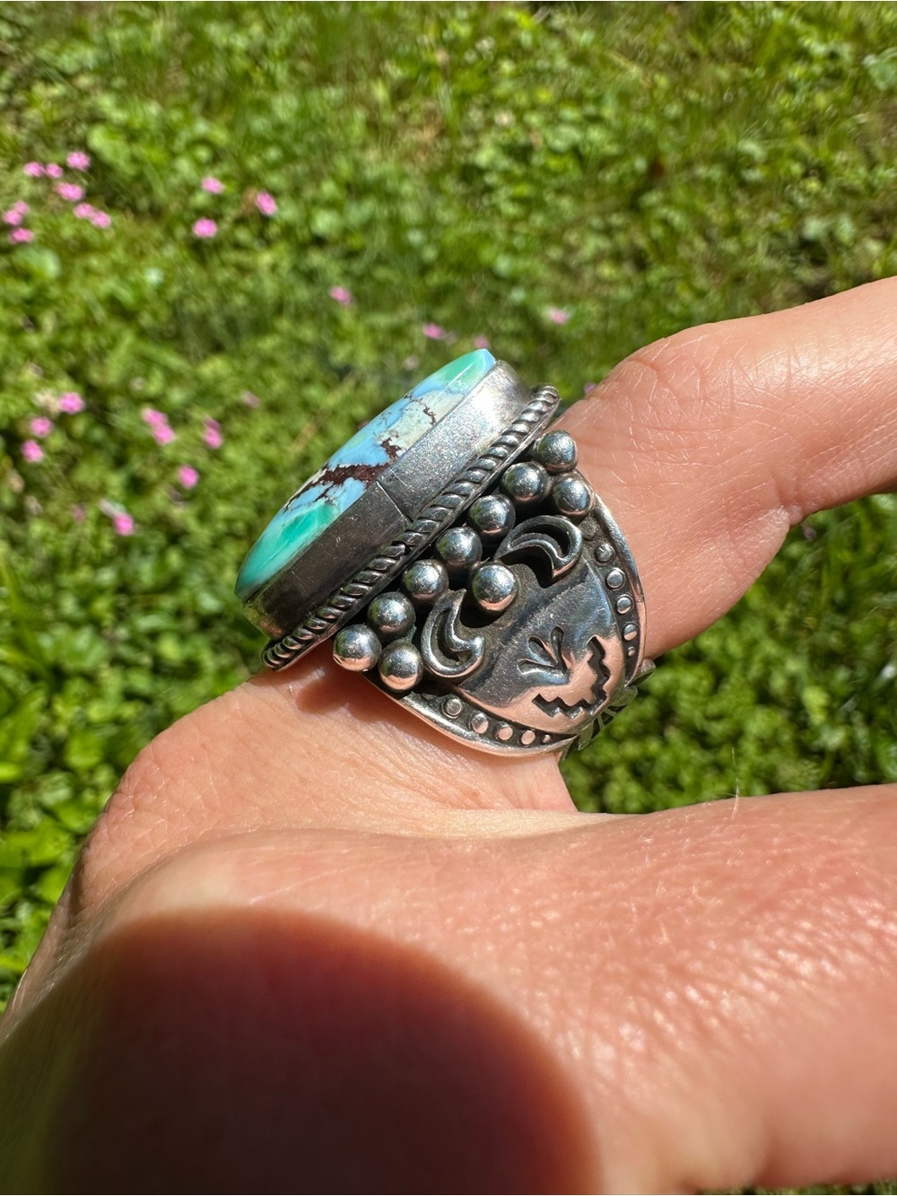 Albert Jake Golden Hills Turquoise Ring - Picture 2 of 5
